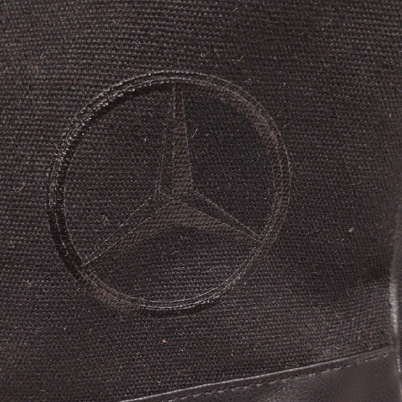 Mercedez Benz Sleek Black Minimalist Backpack with Fold-Over Flap Hardly Used - Picture 2 of 9